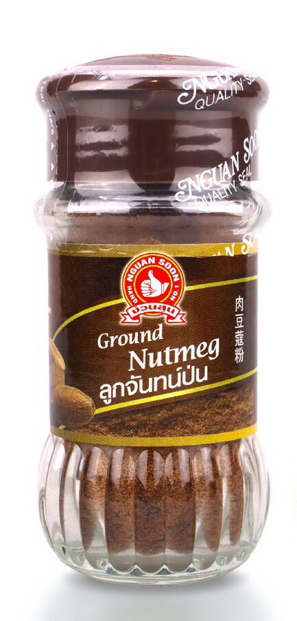 ลูกจันท์ป่นขวดแก้วตรามือ 45ก