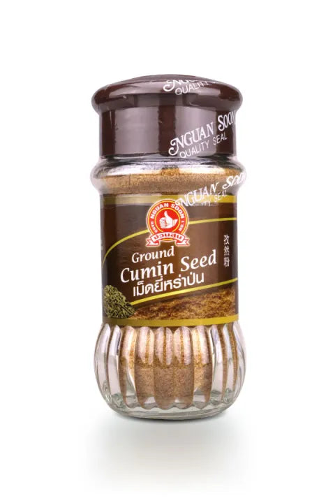 ยี่หร่าป่นขวดแก้วตรามือ 45ก