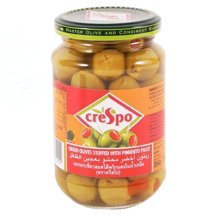 มะกอกเขียวสอดไส้พริก crespo 354กรัม