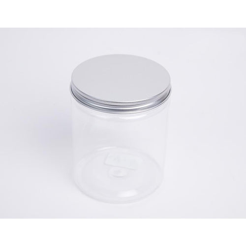 กระปุกpet 8.5x12cm ฝาเงิน480มล x10ใบ